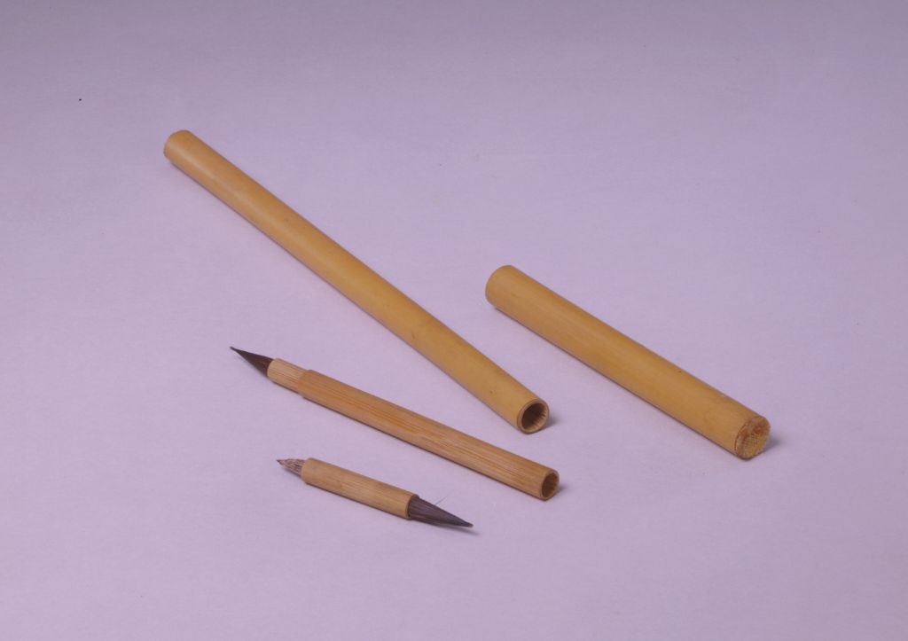 图片[1]-Bamboo tube Jingtianweidi four-headed pen-China Archive